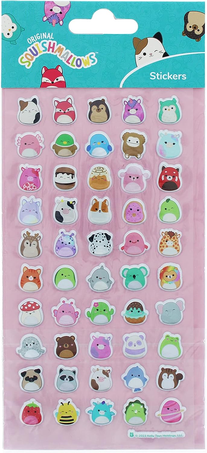 Squishmallows Stickers Sheet | 50 Puffy Stickers